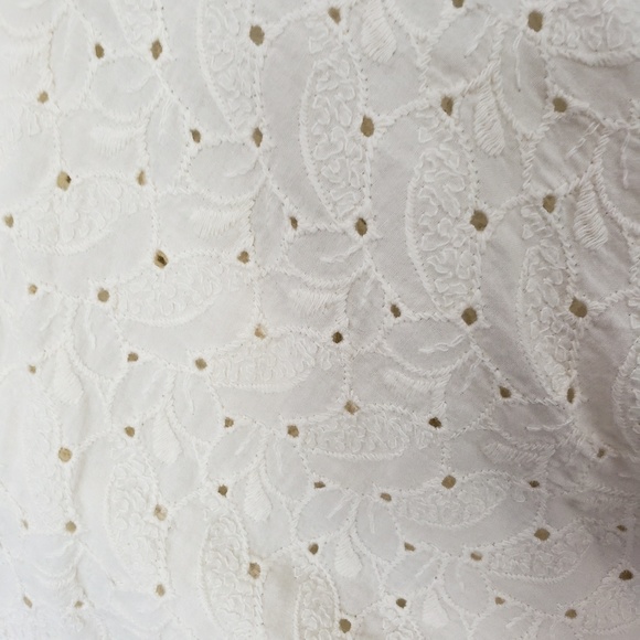 Boho Cream Eyelet Mini Dress - Picture 3 of 4